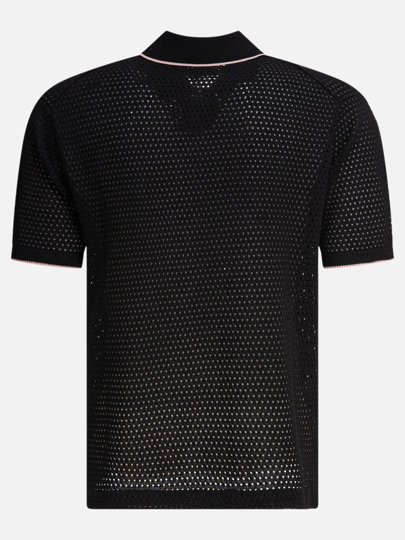 Polo con bottoni Textured knit  Nero - Beams Plus Uomo | PDP | VIETTI Online Store | Zoom-Modal_2
