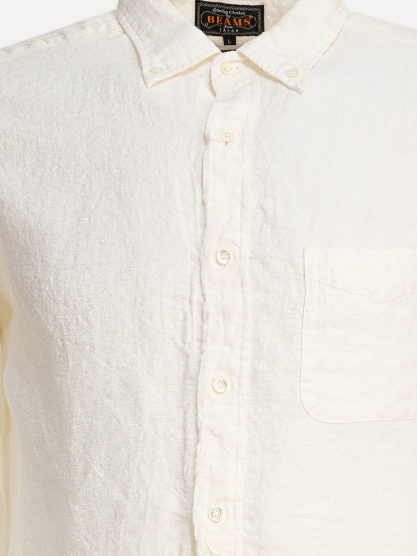 Camicie casual Solid colour  Bianco - Beams Plus Uomo | PDP | VIETTI Online Store | thumbnail_3