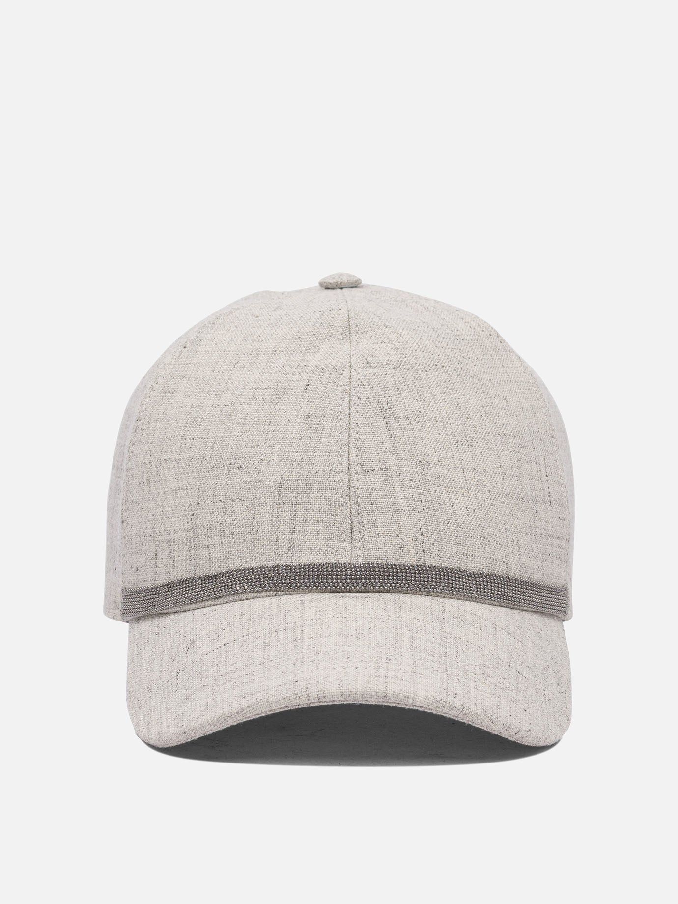 Baseball caps 100% linen  Grey - Brunello Cucinelli Women | PDP | VIETTI Online Store | Zoom-Modal
