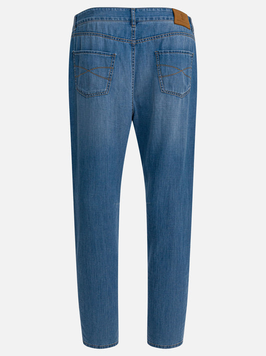 Straight-leg jeans Denim  Light blue - Brunello Cucinelli Men | PLP | VIETTI Online Store | 2
