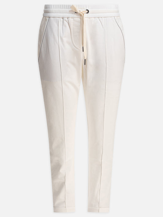 Pantaloni sportivi Solid colour  Bianco - Brunello Cucinelli Donna | PLP | VIETTI Online Store 
