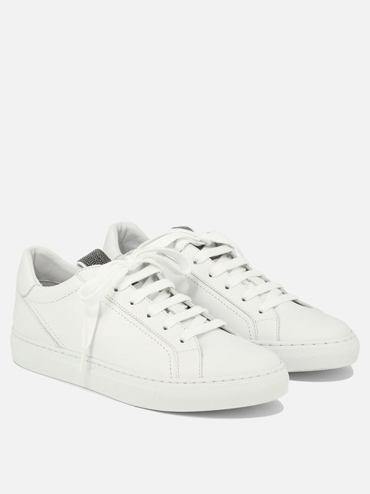 Sneaker basse 100% leather - 100% rubber  Bianco - Brunello Cucinelli Donna | PLP | VIETTI Online Store | 2
