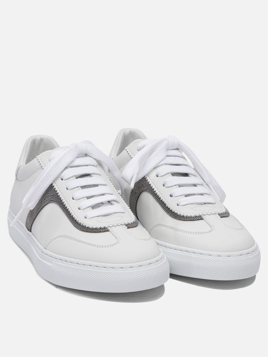 Sneaker basse 100% calf leather - 100% rubber  Bianco - Brunello Cucinelli Donna | PLP | VIETTI Online Store | 2
