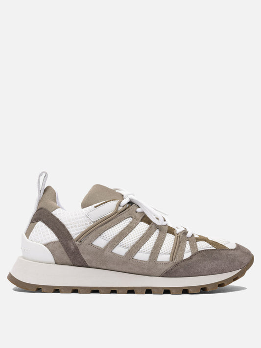 Sneaker basse 70% suede 30% mesh - 100% rubber  Marrone - Brunello Cucinelli Donna | PLP | VIETTI Online Store 
