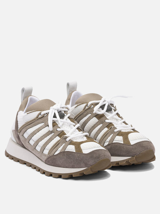 Sneaker basse 70% suede 30% mesh - 100% rubber  Marrone - Brunello Cucinelli Donna | PLP | VIETTI Online Store | 2
