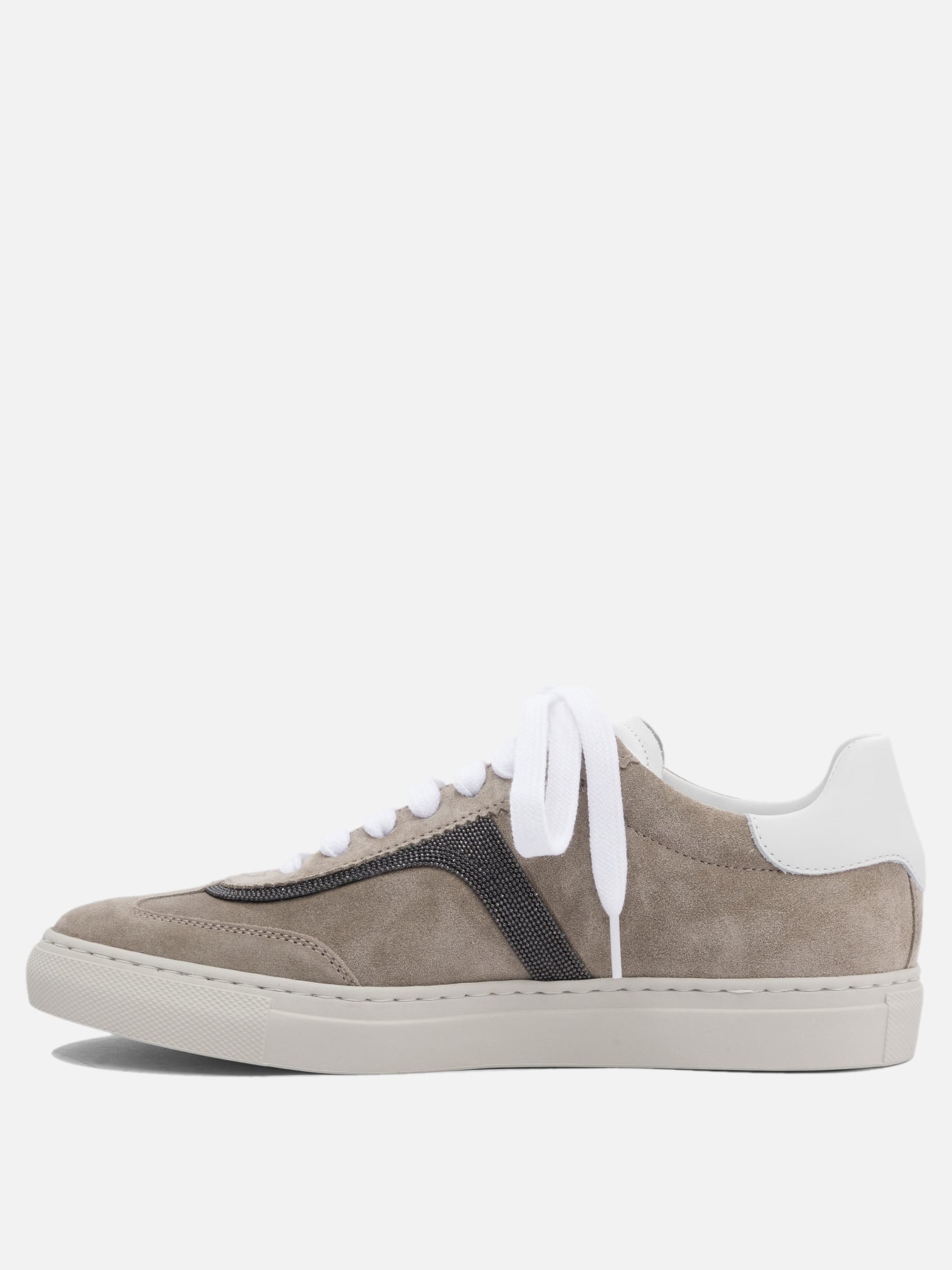 Sneaker basse 100% calf leather - 100% rubber  Grigio - Brunello Cucinelli Donna | PDP | VIETTI Online Store | Zoom-Modal_3
