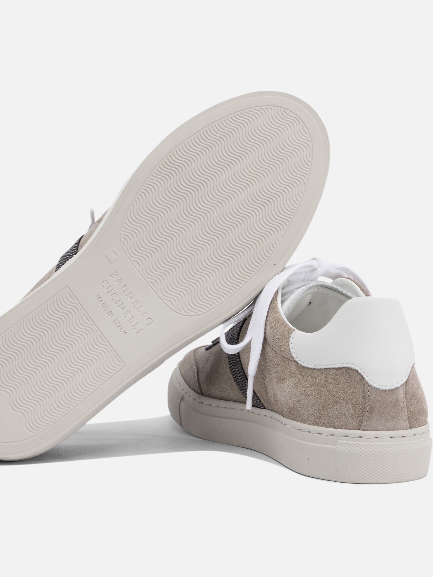 Sneaker basse 100% calf leather - 100% rubber  Grigio - Brunello Cucinelli Donna | PDP | VIETTI Online Store | thumbnail_5