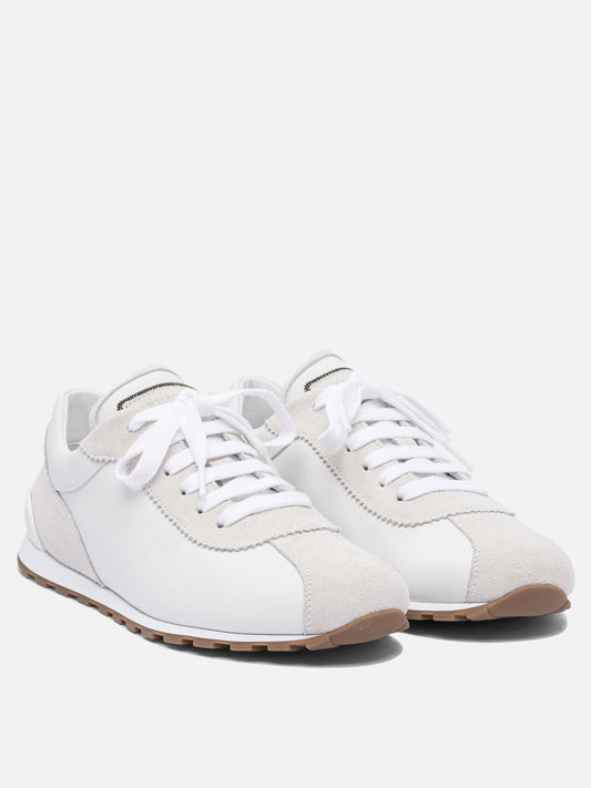 Sneaker basse 100% leather - 100% rubber  Bianco - Brunello Cucinelli Donna | PLP | VIETTI Online Store | 2
