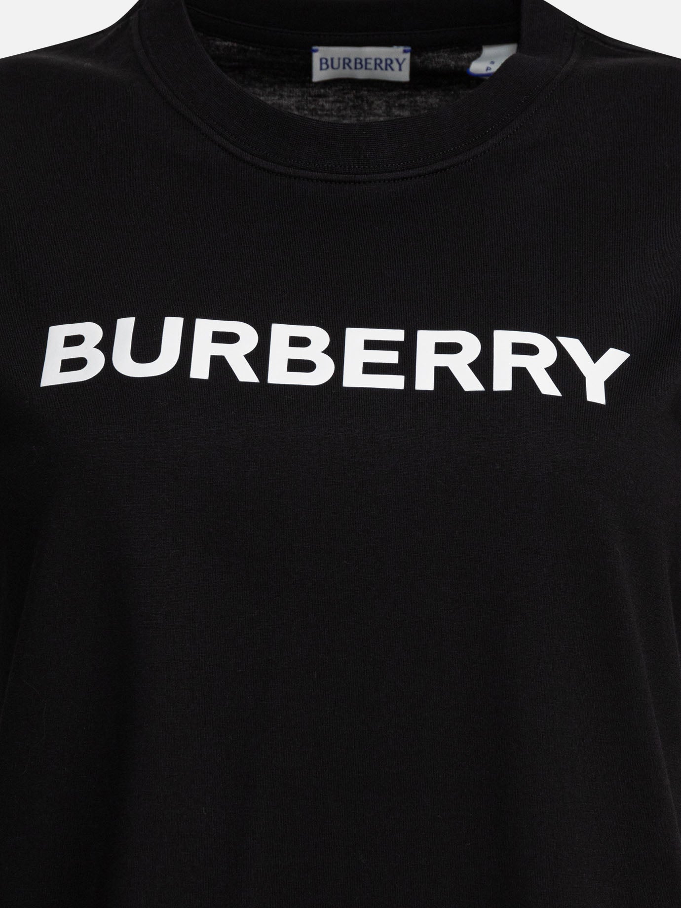 Burberry T-shirt girocollo con logo 14763272_XS Black thumbnail_3