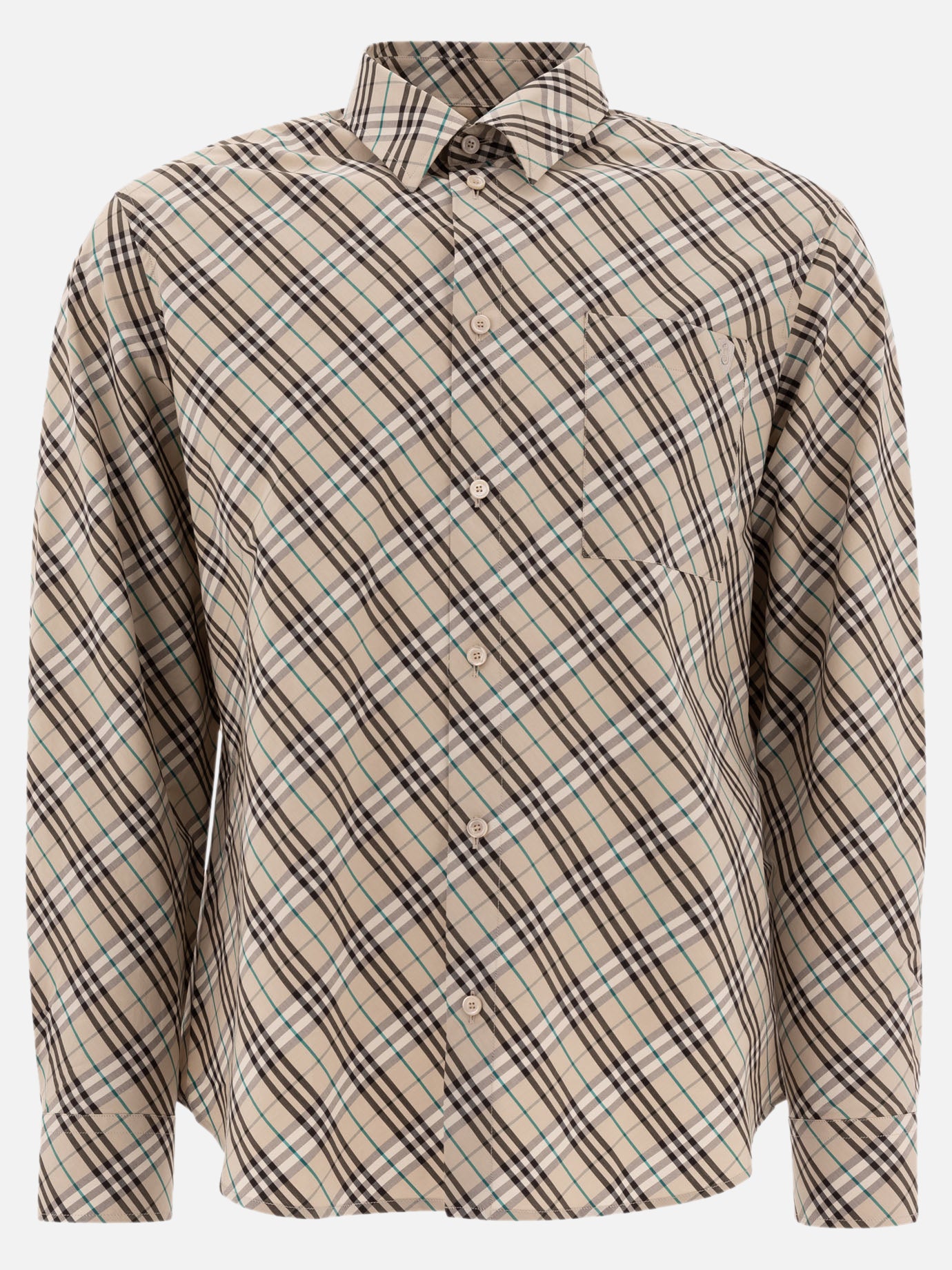 Burberry Cotton Check Shirt Beige