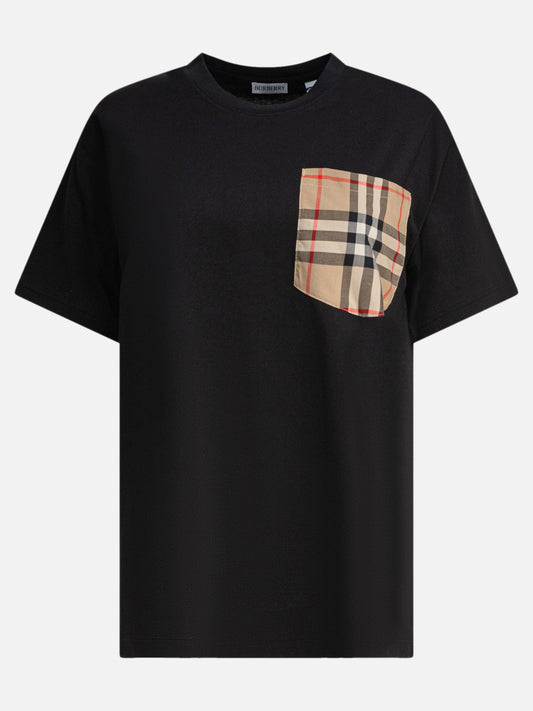 Burberry Cotton crew neck T-shirt 12827573_XS Black 1