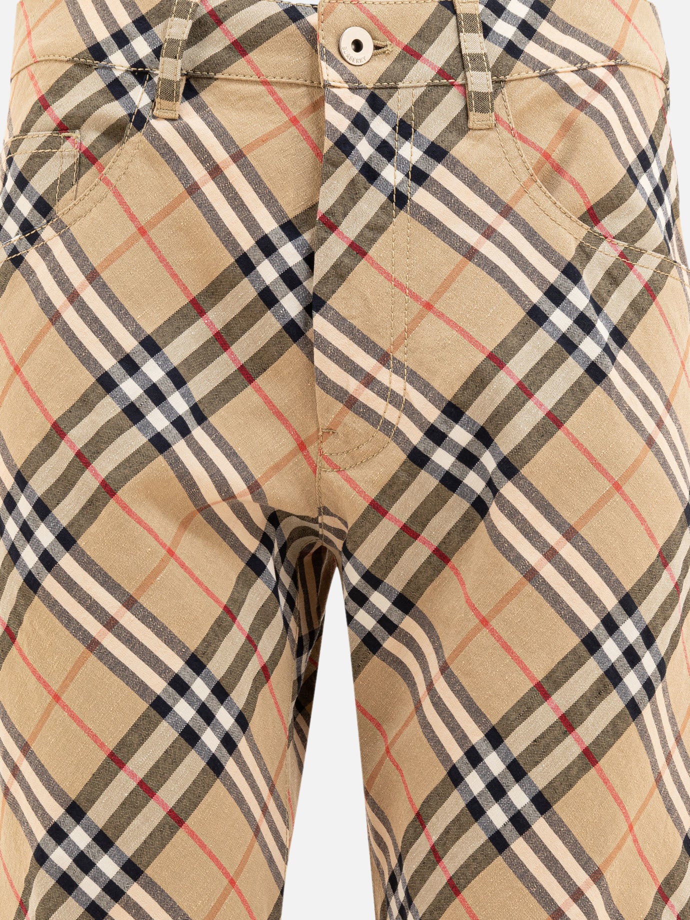 Cargo & parachute trousers Check  Beige - Burberry Women | PDP | VIETTI Online Store | thumbnail_3