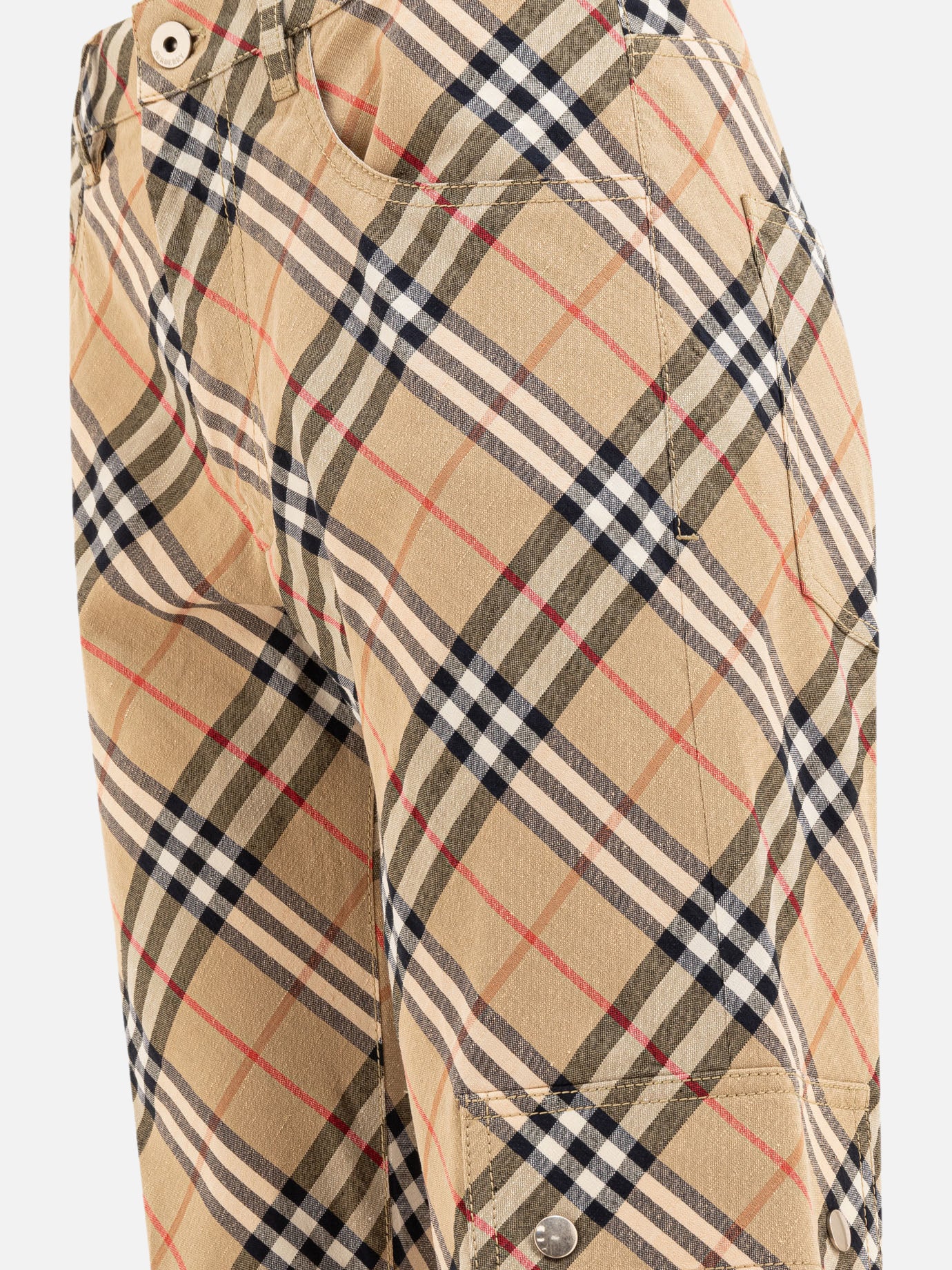 Cargo & parachute trousers Check  Beige - Burberry Women | PDP | VIETTI Online Store | Zoom-Modal_4

