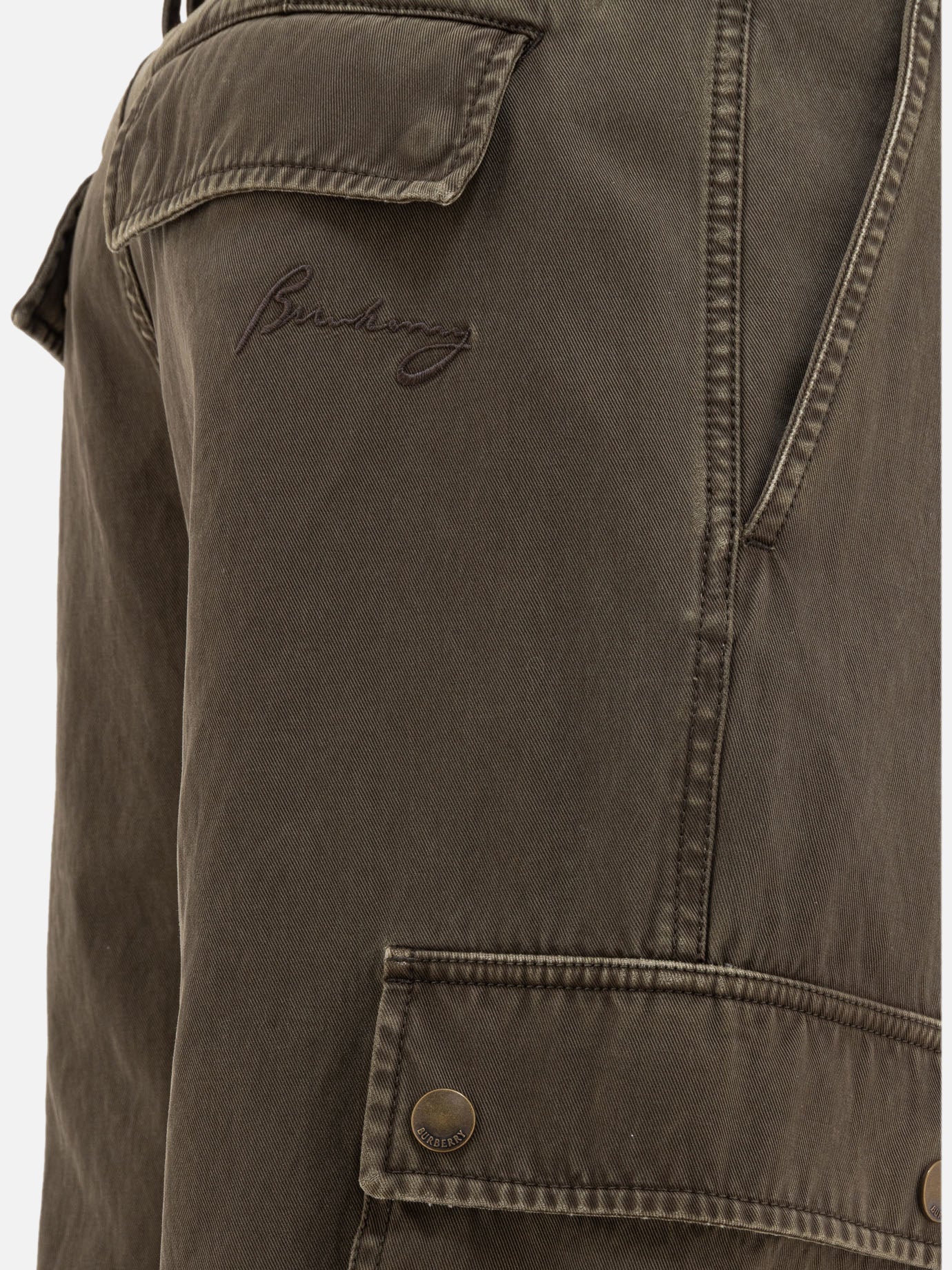 Burberry Gabardine cargo trousers Brown