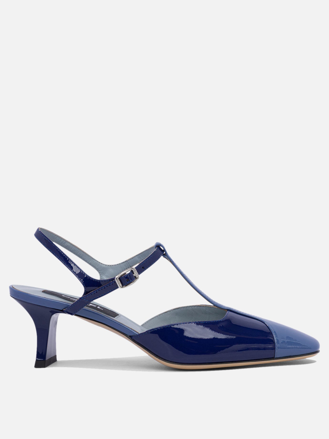 Heeled sandals 100% calf leather - 100% calf  Blue - Carel Women | PDP | VIETTI Online Store | thumbnail