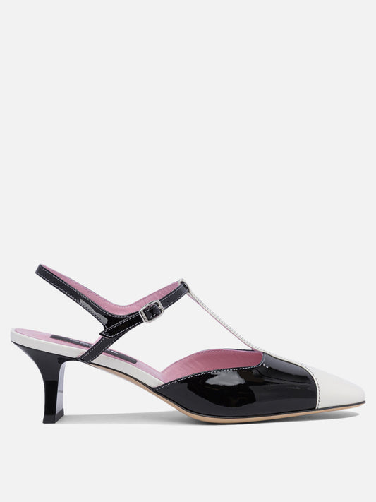 Heeled sandals 100% calf leather - 100% calf  Black - Carel Women | PDP | VIETTI Online Store 

