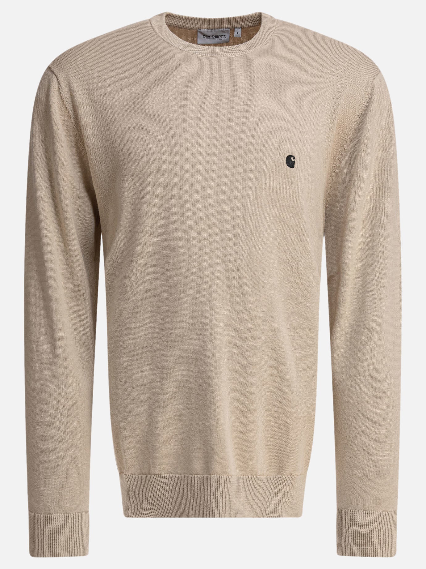 Crewneck sweaters Logo  Beige - Carhartt WIP Men | PDP | VIETTI Online Store | Zoom-Modal
