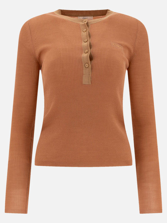 Chloé Camicia "Henley" 10103599_S Pink 1