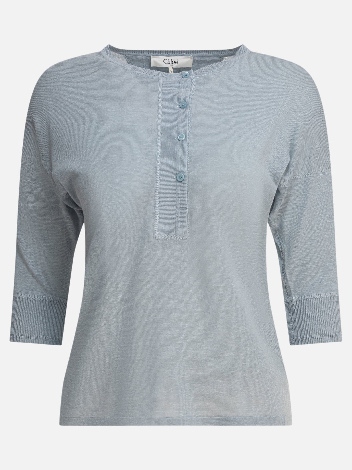 Chloé Camicia &quot;Henley&quot; 11769463_M Blue thumbnail_1