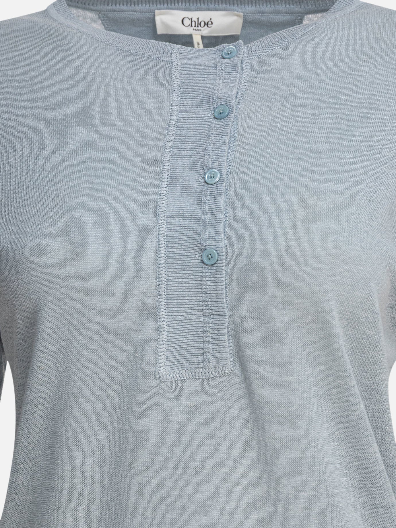 Chloé Camicia &quot;Henley&quot; 11769463_M Blue thumbnail_3