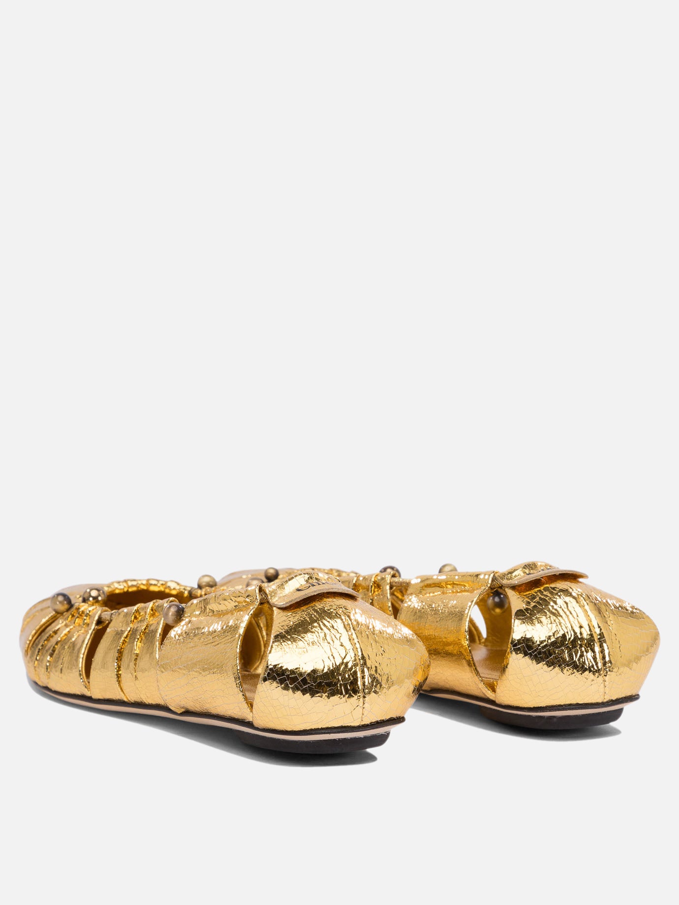 Chloé Ballerine dettagli cut-out 16926149_36 Gold thumbnail_4