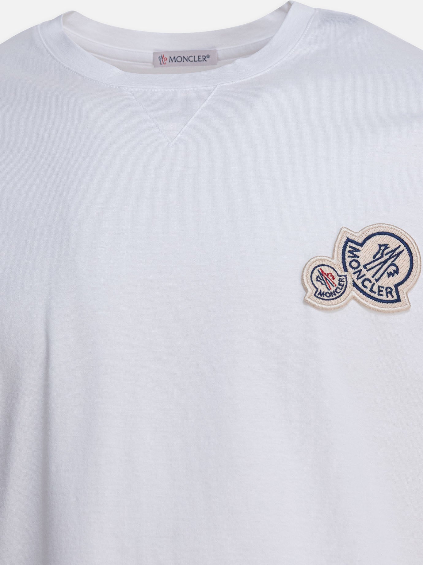 T-shirt girocollo Logo  Bianco - Moncler Uomo | PDP | VIETTI Online Store | Zoom-Modal_3
