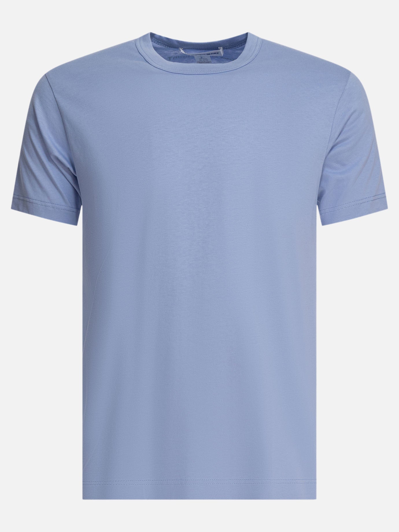 Crewneck t-shirts Solid colour  Light blue - Comme Des Garçons Shirt Men | PDP | VIETTI Online Store | Zoom-Modal

