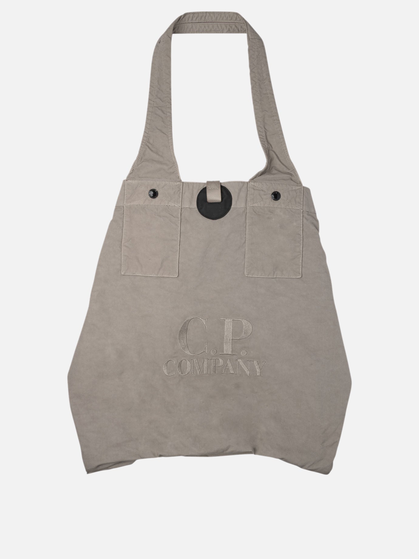 C.P. Company Shoulder bag with embroidered logo Beige
