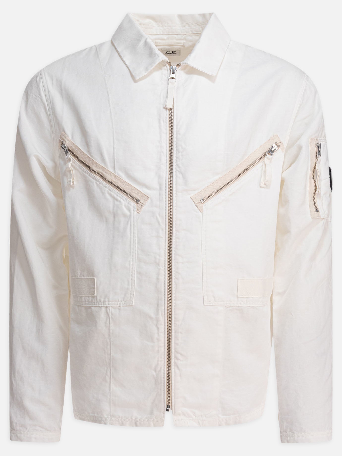 C.P. Company Cotton and linen overshirt White