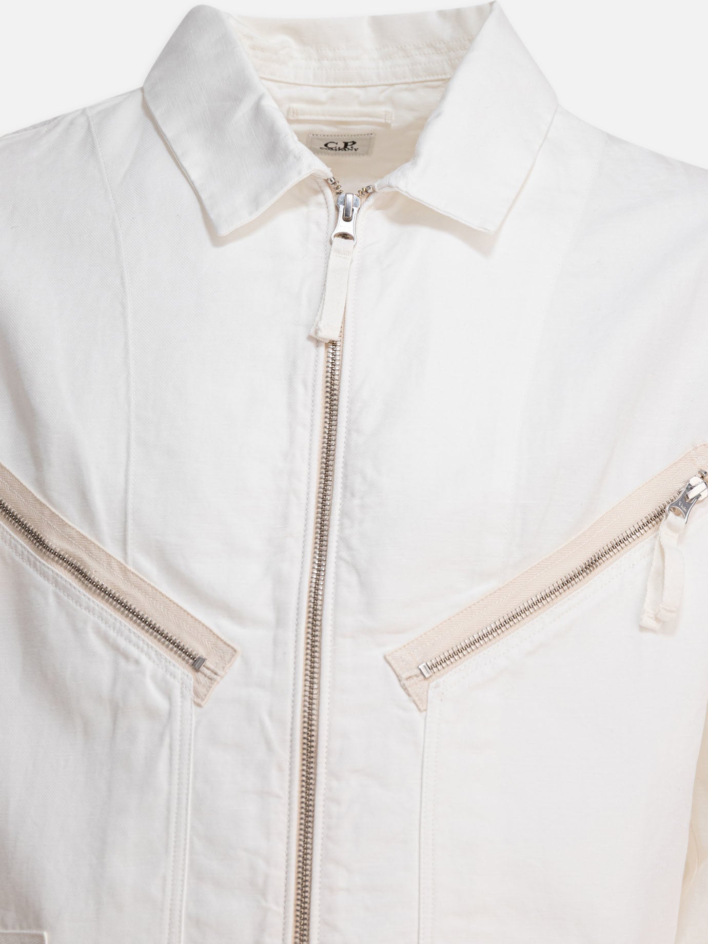 C.P. Company Cotton and linen overshirt 13267544_S White thumbnail_4