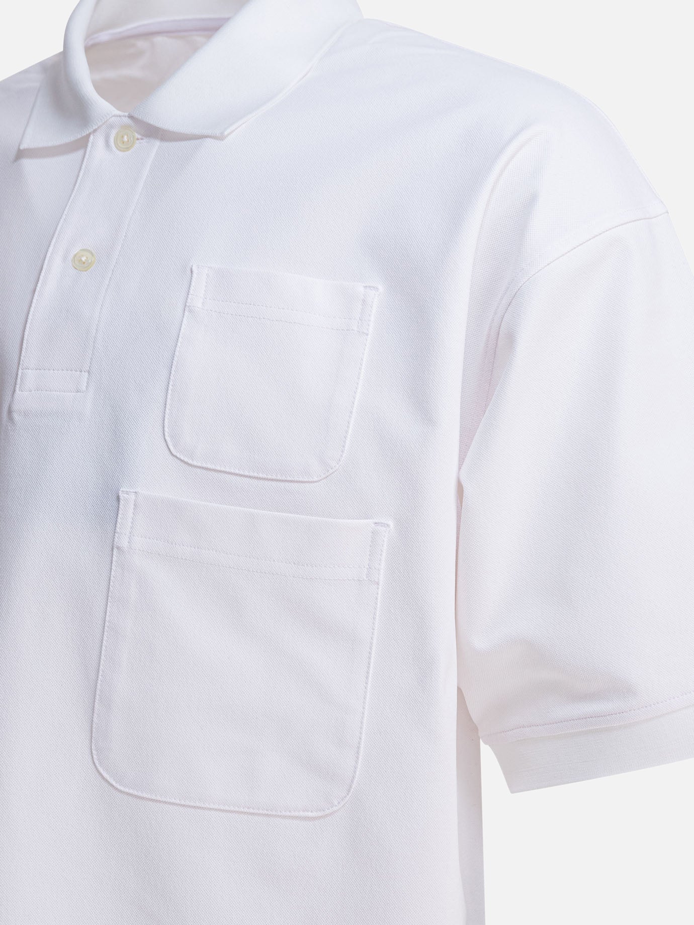 Polo con bottoni Solid colour  Bianco - Daiwa Pier 39 Uomo | PDP | VIETTI Online Store | thumbnail_4