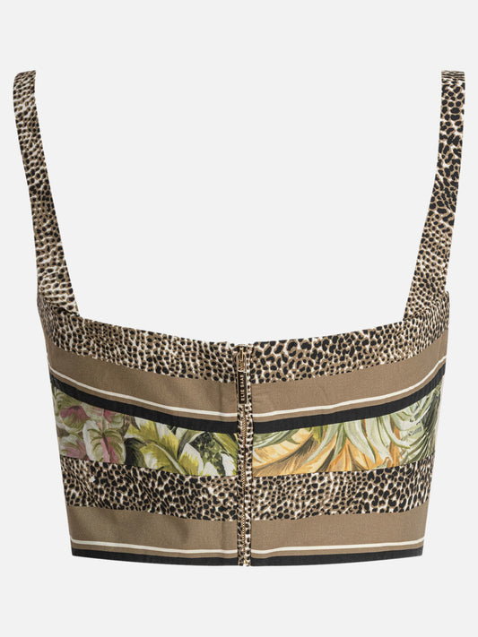 Crop tops Animal print  Brown - Elie Saab Women | PDP | VIETTI Online Store | 2
