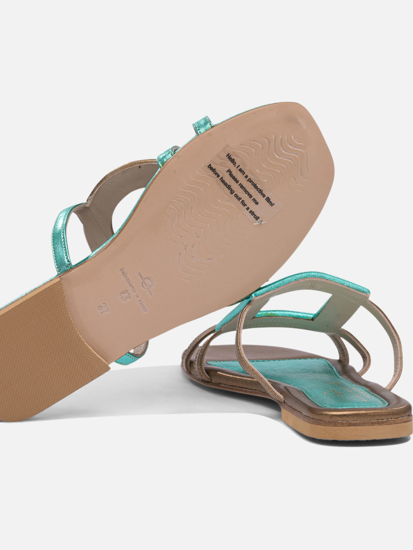 Flat sandals 100% leather - 90% leather 10% rubber  Light blue - Elina Linardaki Women | PDP | VIETTI Online Store | Zoom-Modal_5
