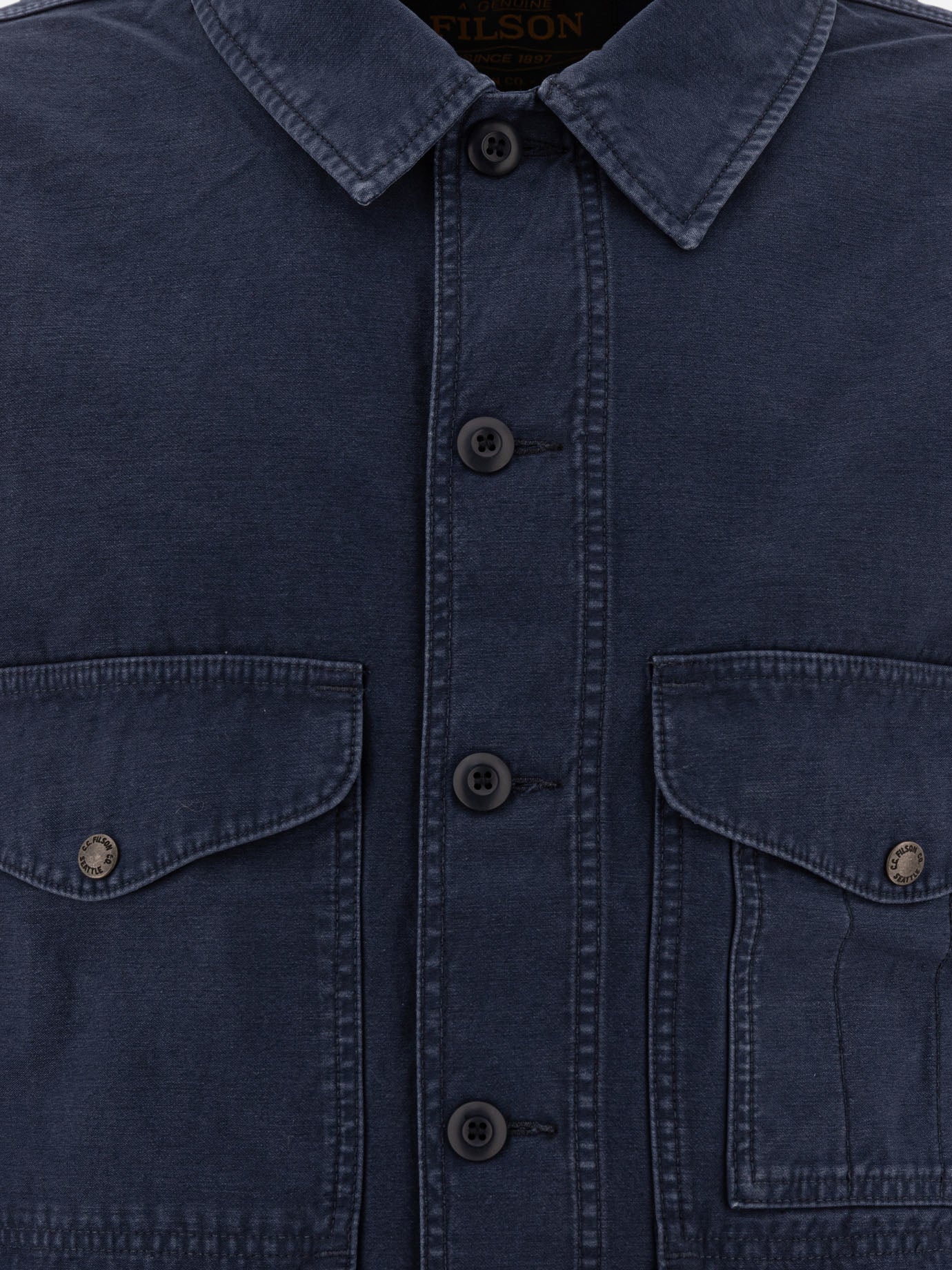 Giacche overshirt Solid colour  Blu - Filson Uomo | PDP | VIETTI Online Store | Zoom-Modal_3
