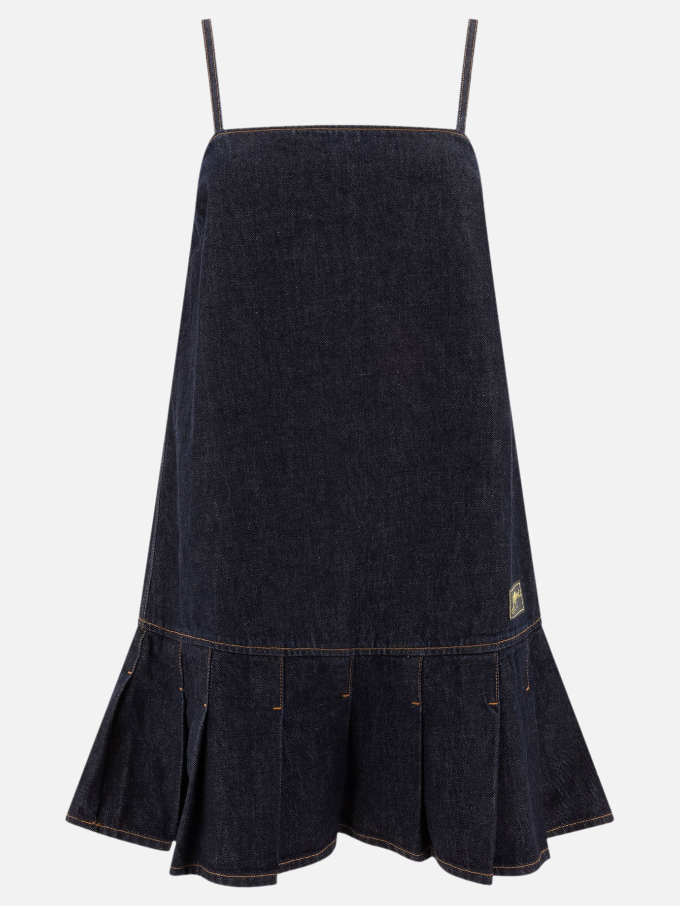 Ganni Mini abito in denim con spalline 14135960_34 Blue thumbnail_1