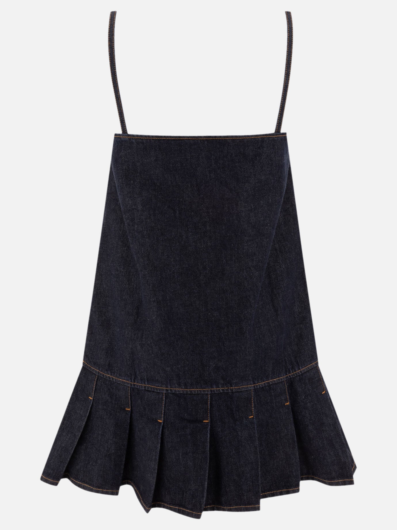 Mini abito in denim con spalline