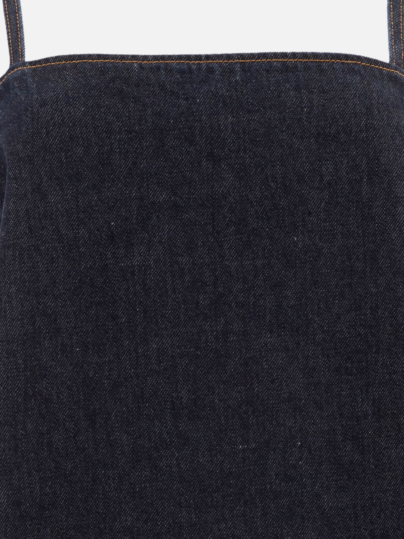 Ganni Mini abito in denim con spalline 14135960_34 Blue thumbnail_3