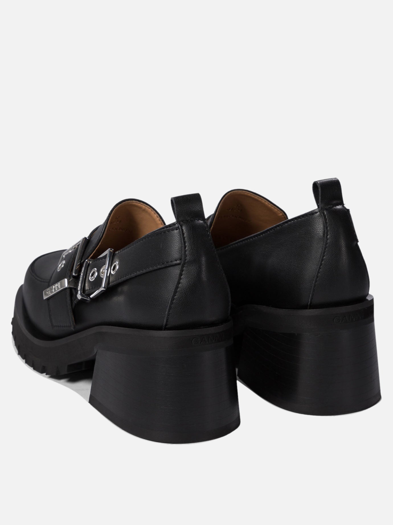 Ganni Loafers with platform and buckle 13878496_39 Black thumbnail_4