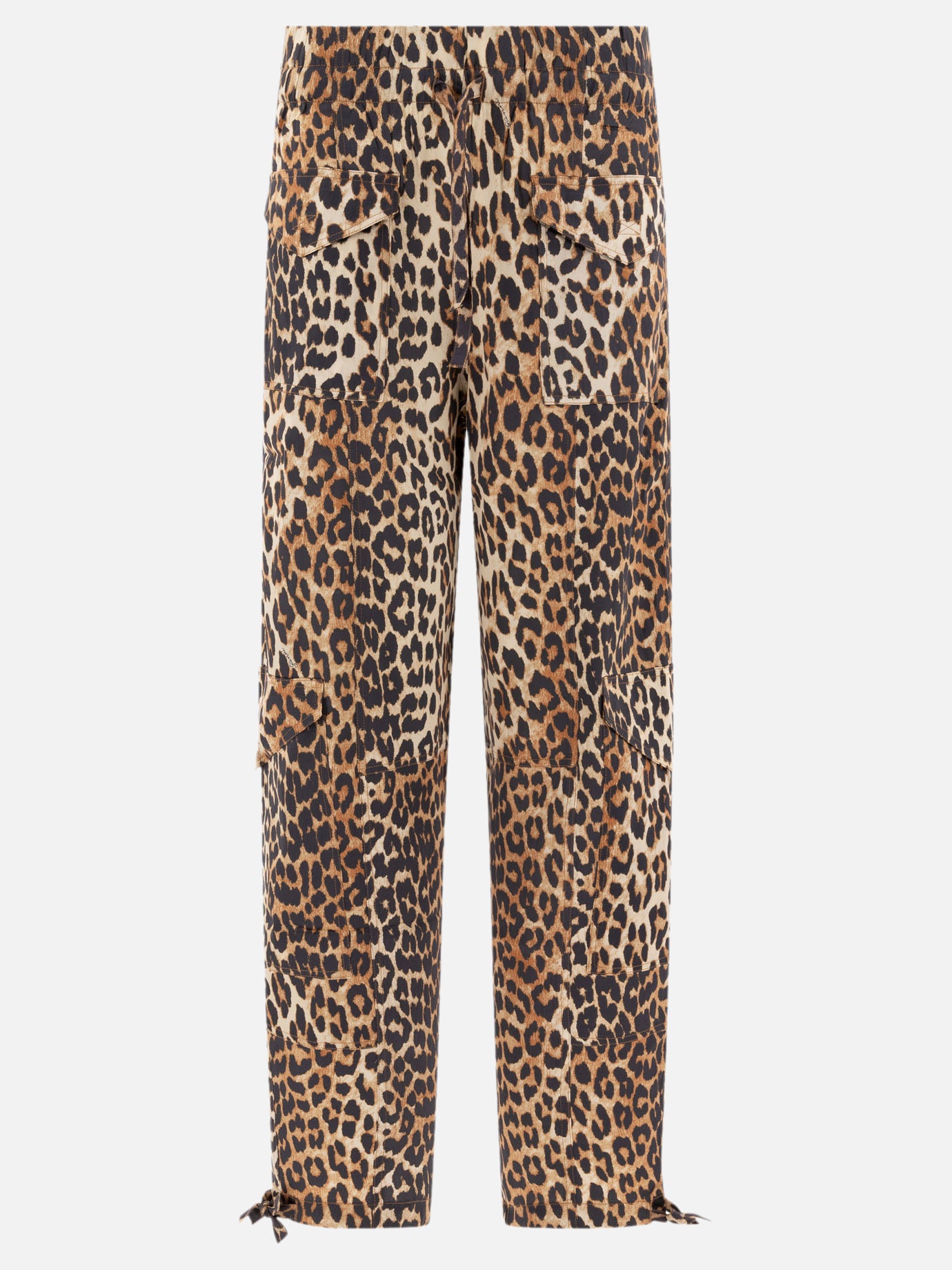 Cargo & parachute trousers Animal print  Brown - Ganni Women | PDP | VIETTI Online Store | Zoom-Modal
