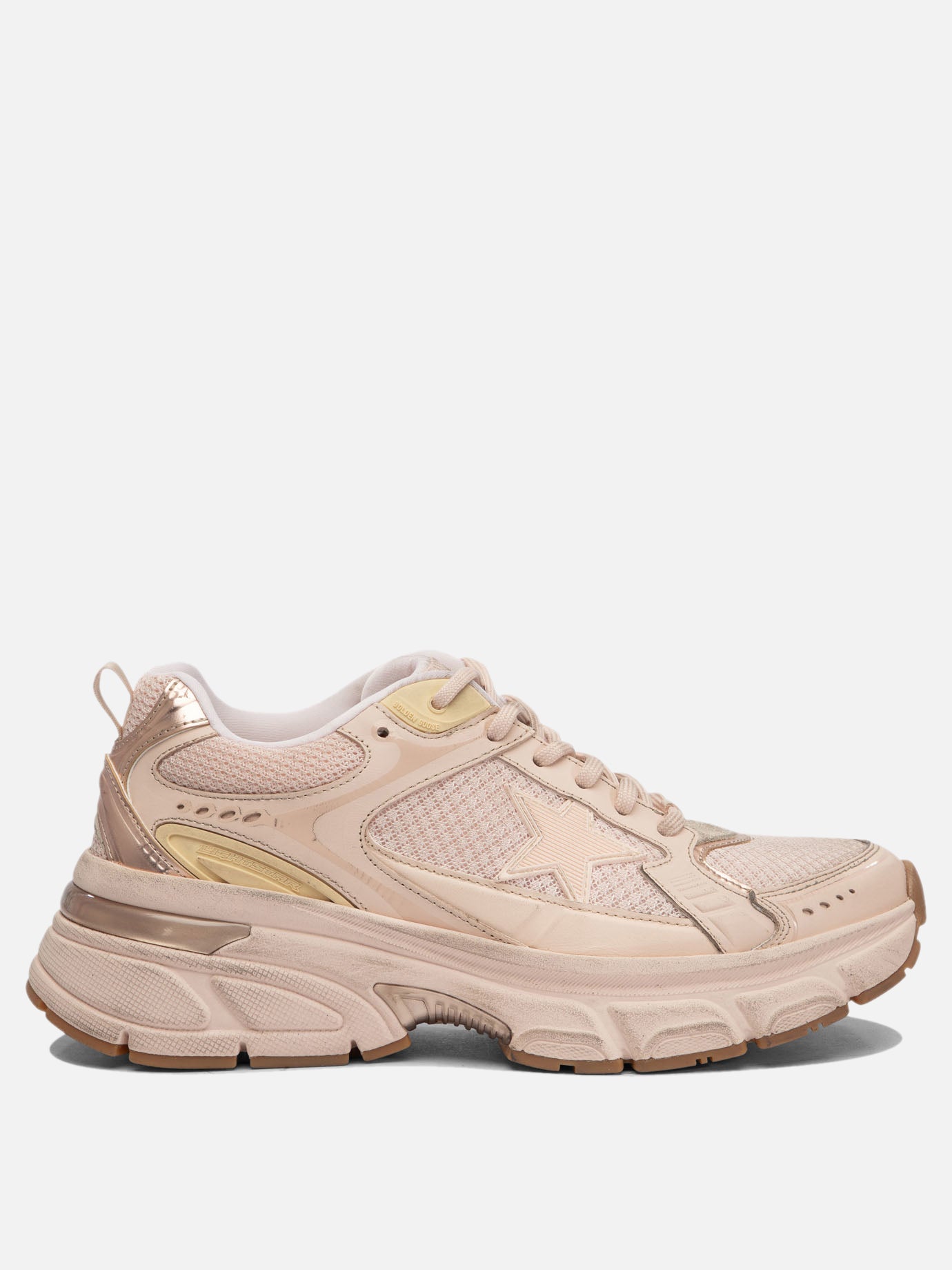 Sneaker basse 49% polyester 30% cow leather 12% polyurethane textile 9% ovine leather - 100% rubber  Rosa - Golden Goose Donna | PDP | VIETTI Online Store | thumbnail