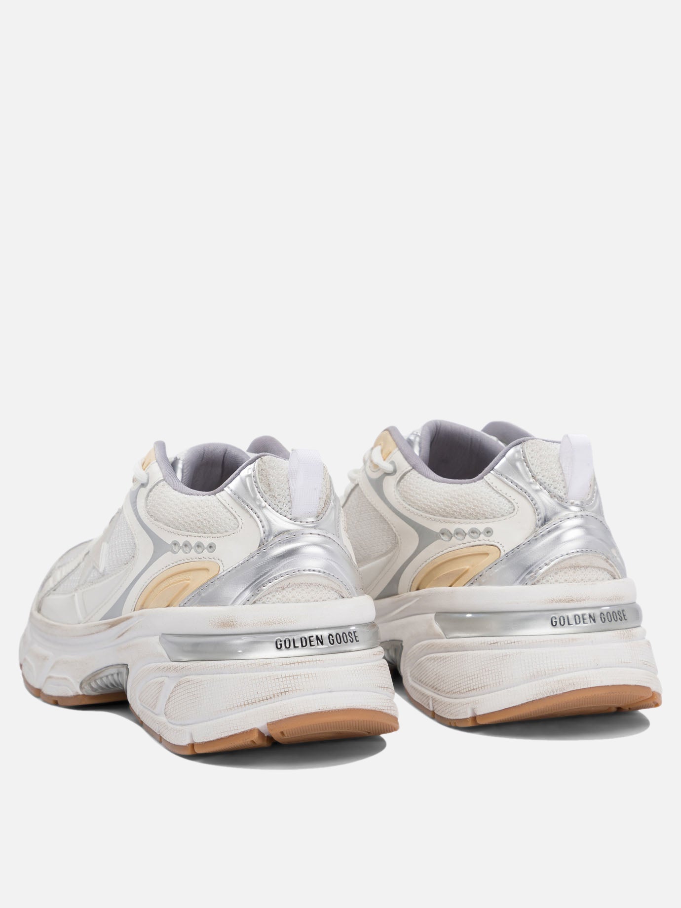 Low top sneakers 49% polyester 30% cow leather 12% polyurethane textile 9% ovine leather - 100% rubber  White - Golden Goose Women | PDP | VIETTI Online Store | thumbnail_4