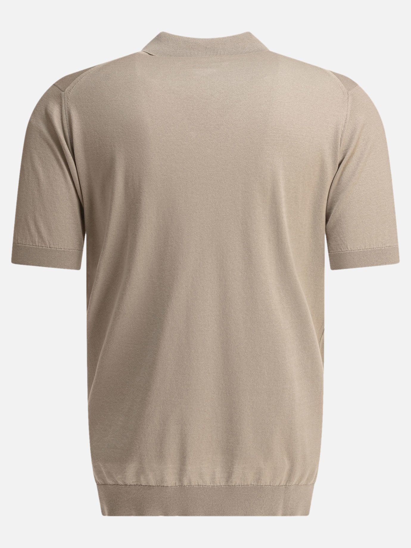 Polo con bottoni Solid colour  Beige - John Smedley Uomo | PDP | VIETTI Online Store | Zoom-Modal_2
