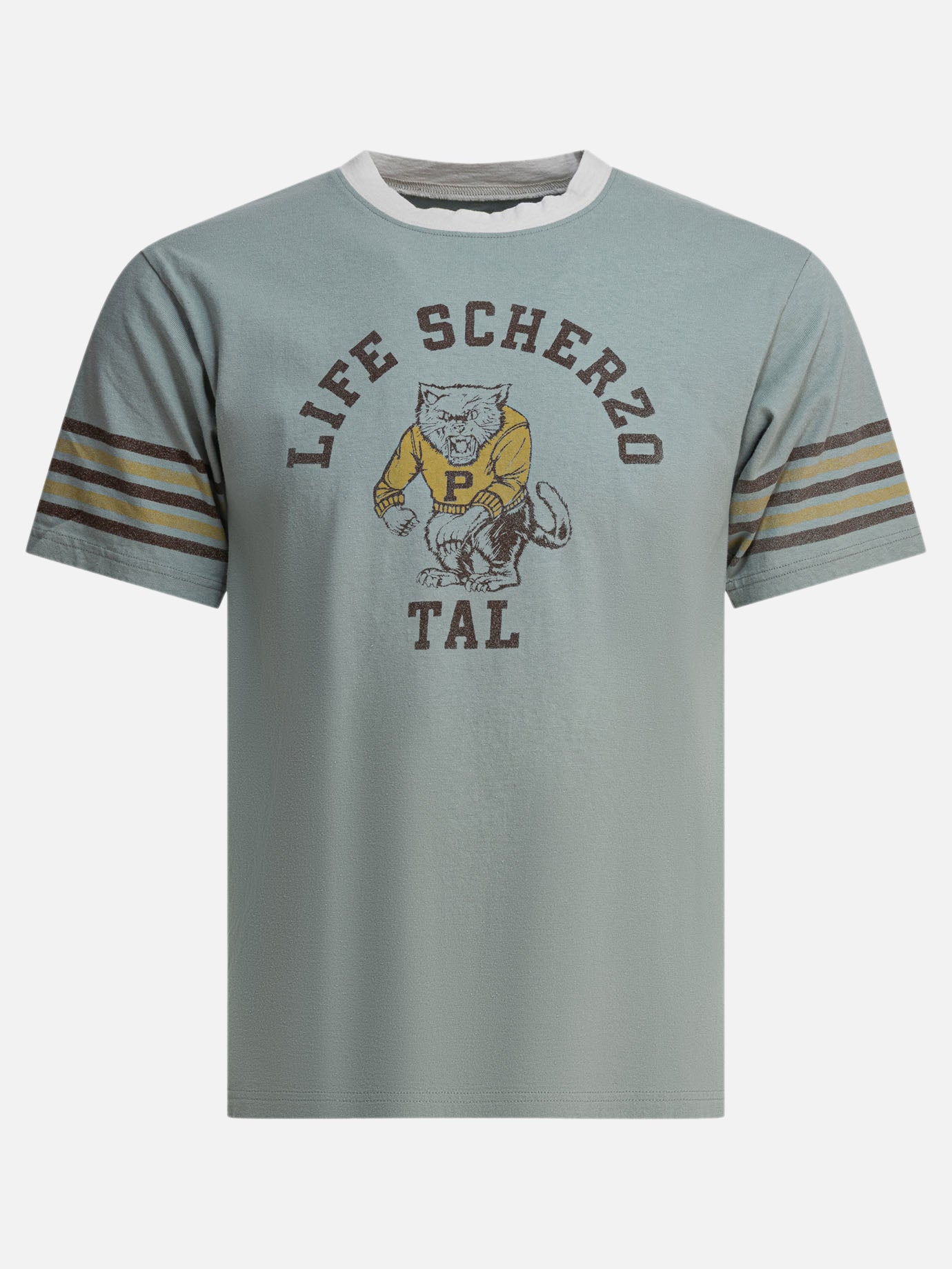 KAPITAL T-shirt &quot;College CAT PITAL&quot; 15402042_2 Light blue thumbnail_1