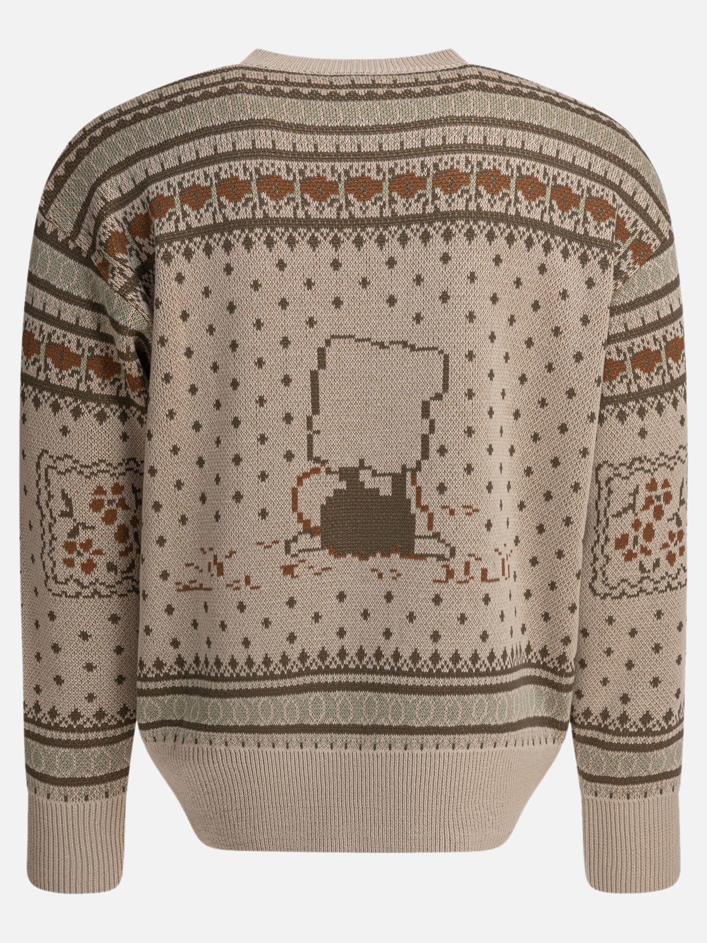 Crewneck sweaters Textured knit  Beige - KAPITAL Men | PDP | VIETTI Online Store | thumbnail_2
