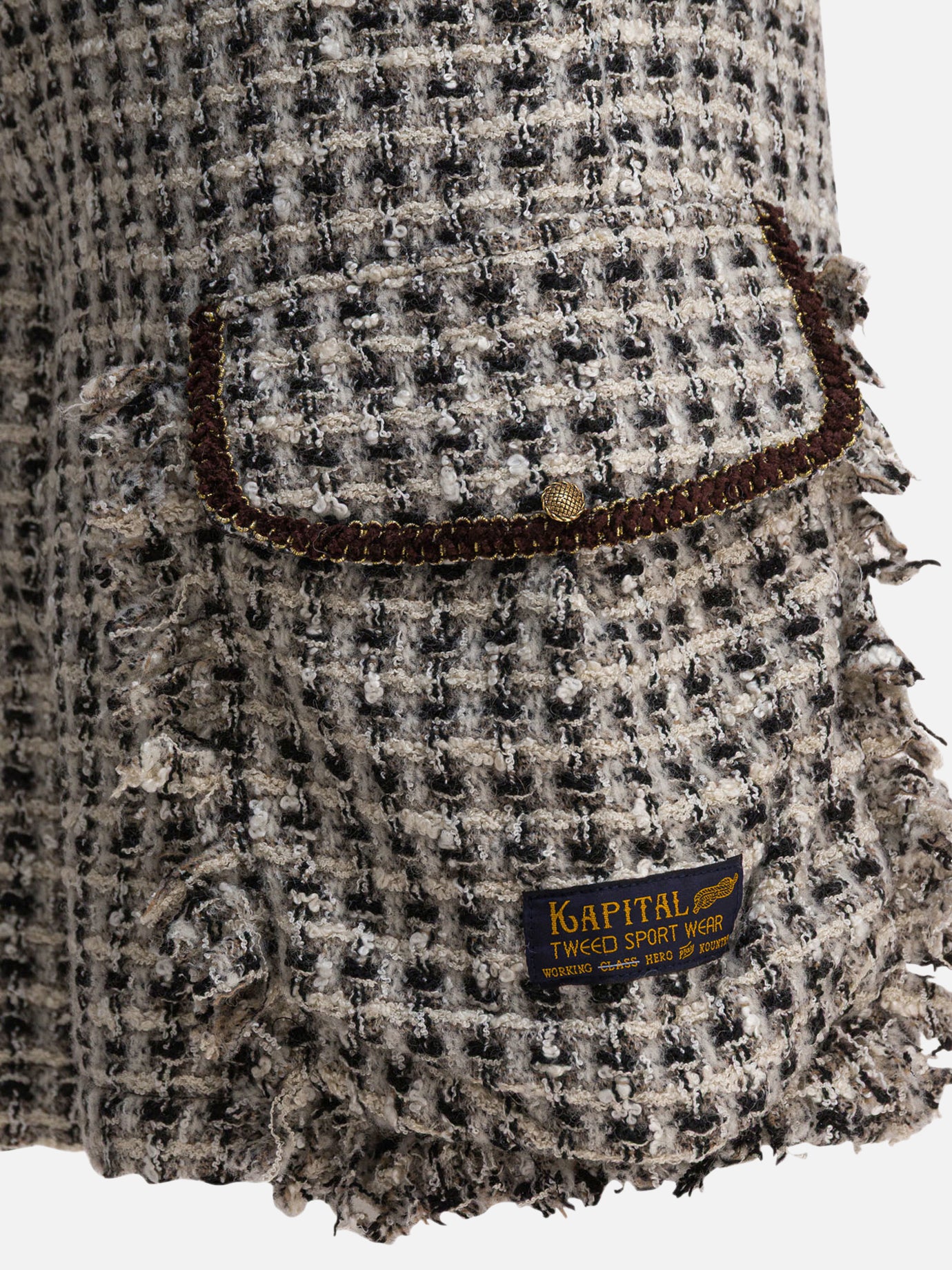Cargo shorts Textured knit  White - KAPITAL Men | PDP | VIETTI Online Store | Zoom-Modal_4
