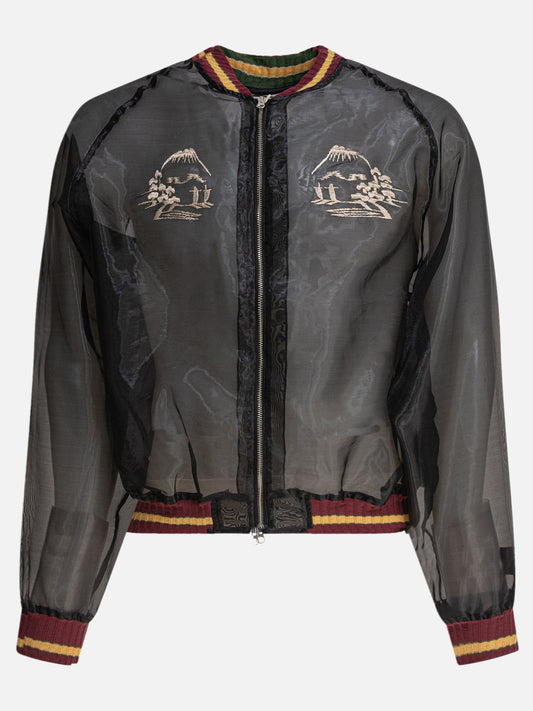 KAPITAL Bomber "Sheer Pearl Mosquito Guard" 10689011_3 Black 1
