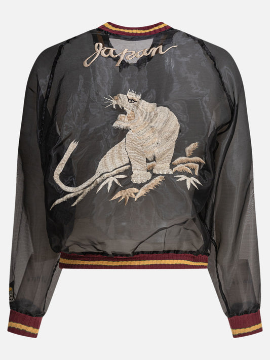 KAPITAL Bomber "Sheer Pearl Mosquito Guard" 10689011_3 Black 2