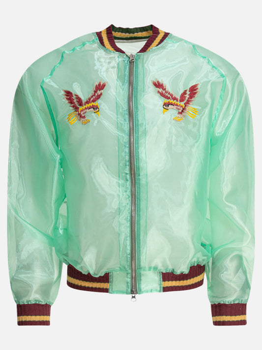 KAPITAL Bomber "Sheer Pearl Mosquito Guard" 19364999_2 Green 1