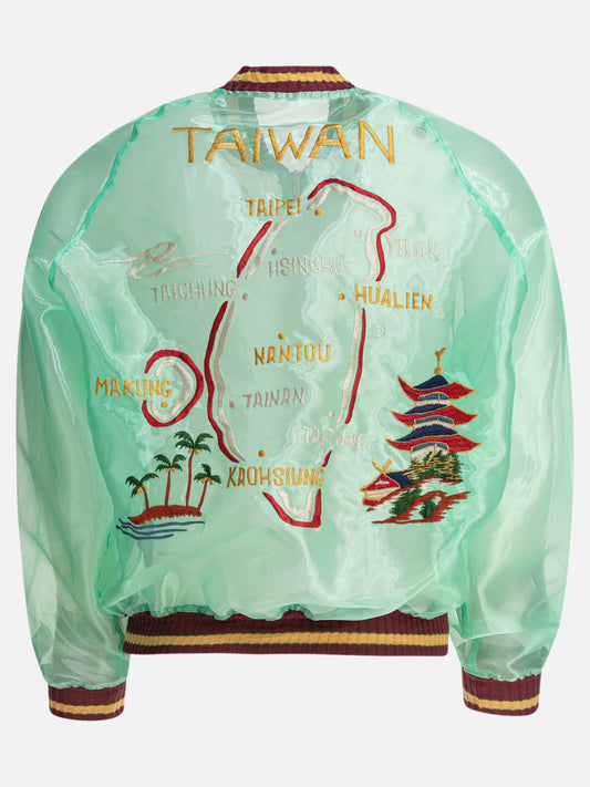 KAPITAL Bomber "Sheer Pearl Mosquito Guard" 19364999_2 Green 2