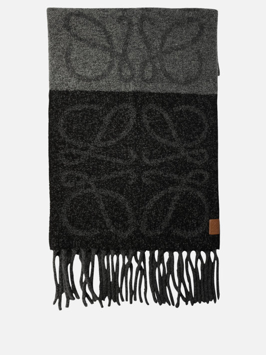 Fringed scarves 57% alpaca 23% wool 15% polyamide 5% leather  Grey - Loewe Women | PLP | VIETTI Online Store 

